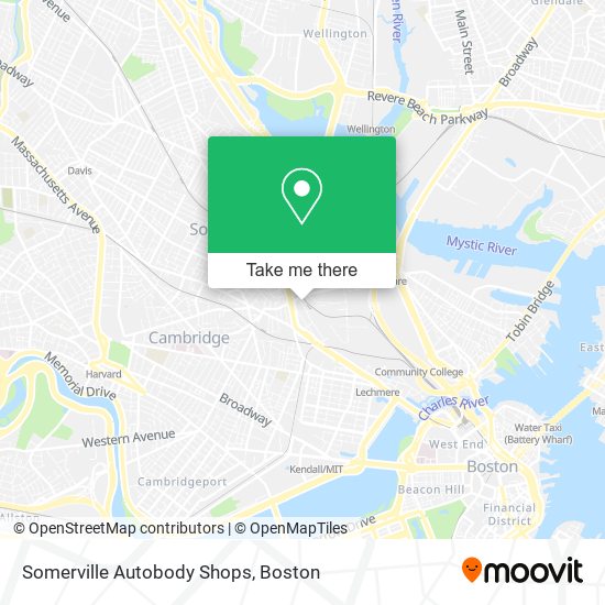Mapa de Somerville Autobody Shops