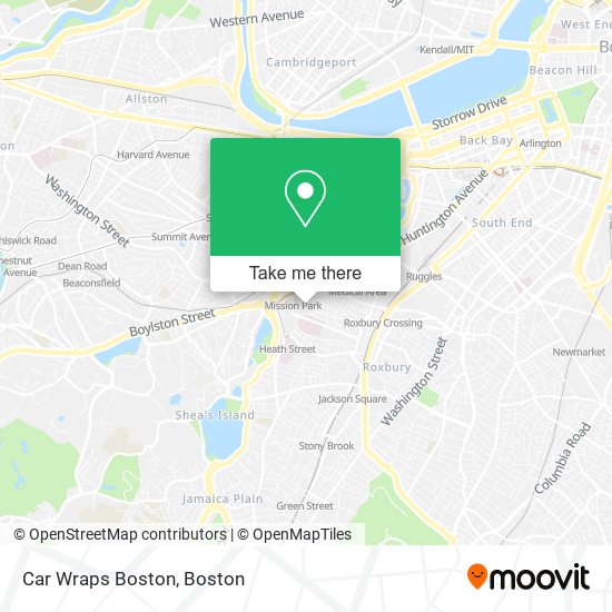 Mapa de Car Wraps Boston