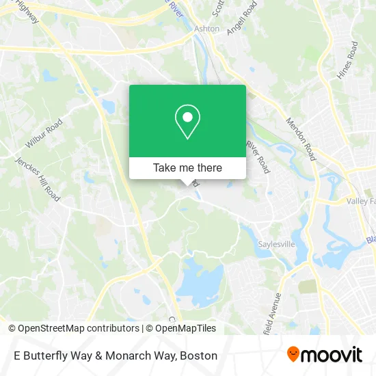 E Butterfly Way & Monarch Way map