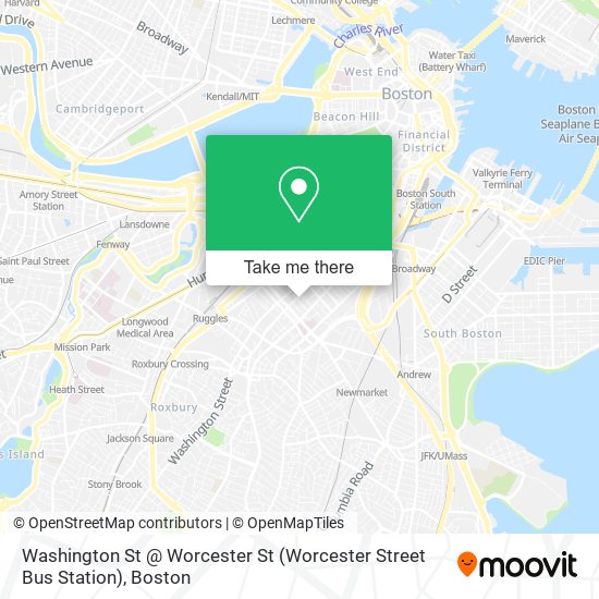 Mapa de Washington St @ Worcester St (Worcester Street Bus Station)