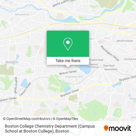 Mapa de Boston College Chemistry Department (Campus School at Boston College)