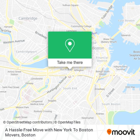 A Hassle-Free Move with New York To Boston Movers map