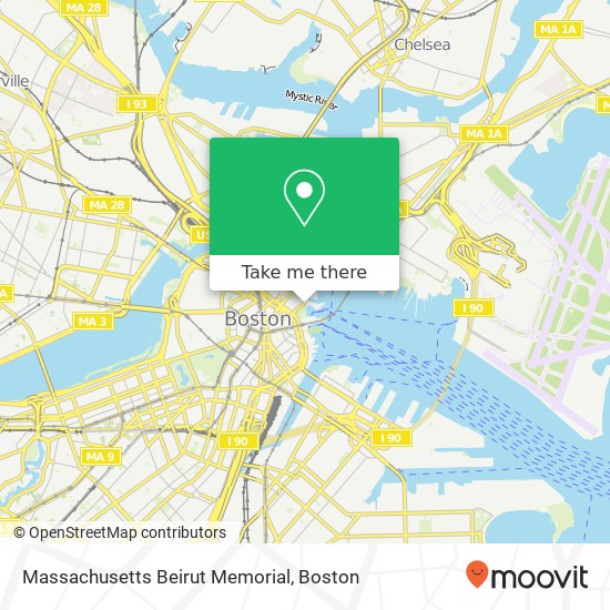 Mapa de Massachusetts Beirut Memorial