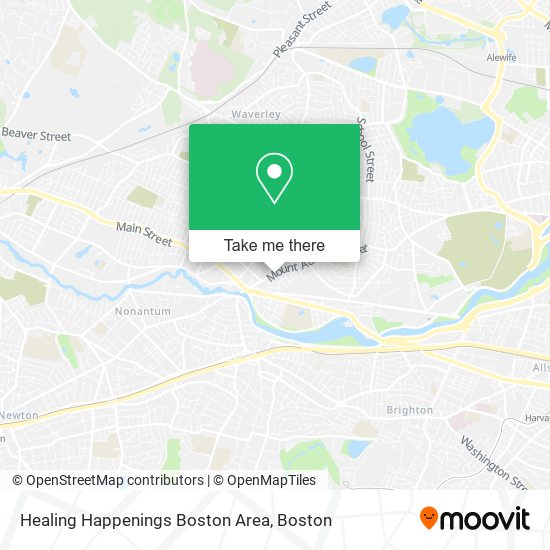 Healing Happenings Boston Area map