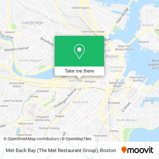 Met Back Bay (The Met Restaurant Group) map