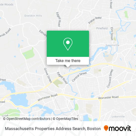 Massachusetts Properties Address Search map