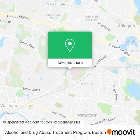 Alcohol and Drug Abuse Treatment Program map