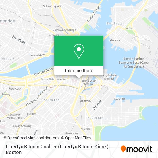 Mapa de Libertyx Bitcoin Cashier (Libertyx Bitcoin Kiosk)