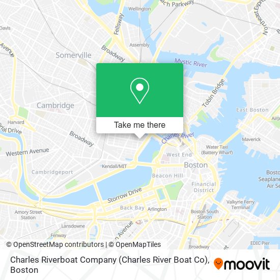 Charles Riverboat Company (Charles River Boat Co) map
