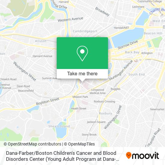 Mapa de Dana-Farber / Boston Children's Cancer and Blood Disorders Center