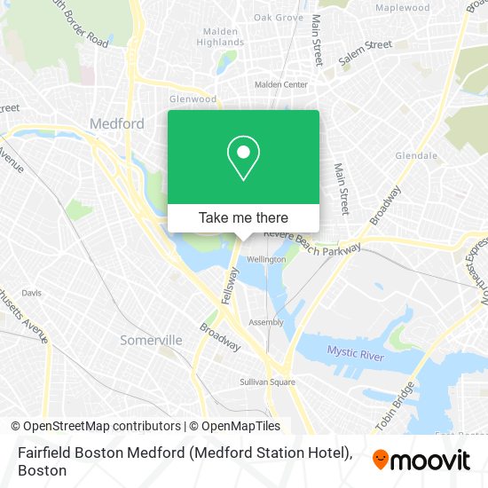 Fairfield Boston Medford (Medford Station Hotel) map