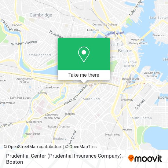 Prudential Center (Prudential Insurance Company) map