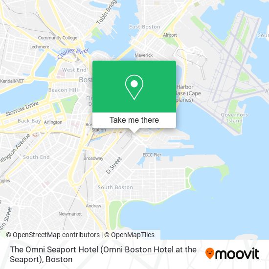 Mapa de The Omni Seaport Hotel (Omni Boston Hotel at the Seaport)
