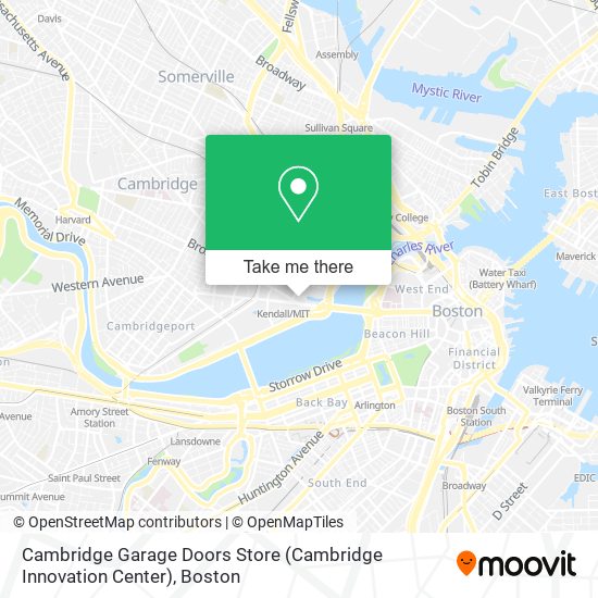 Mapa de Cambridge Garage Doors Store (Cambridge Innovation Center)