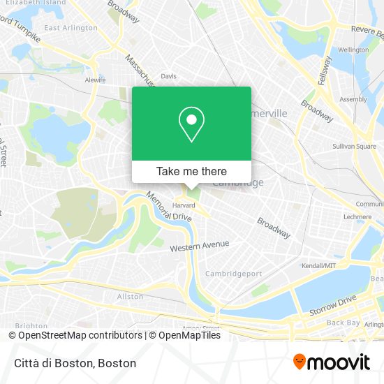 Mapa de Città di Boston