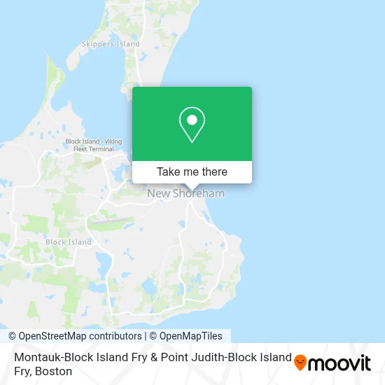 Montauk-Block Island Fry & Point Judith-Block Island Fry map