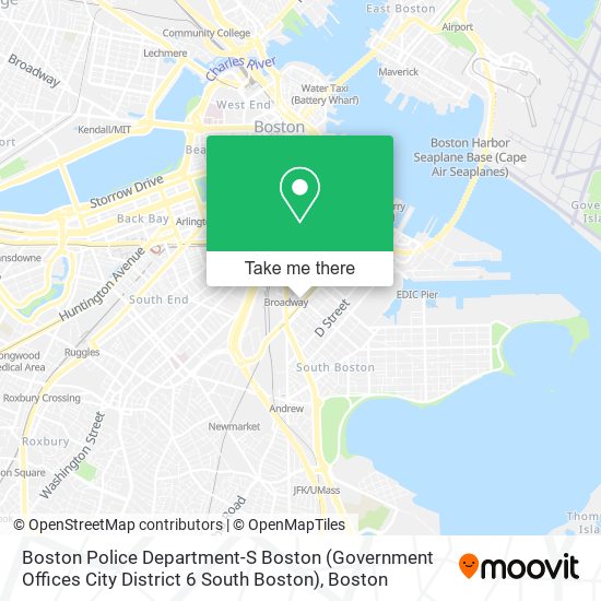 Boston Police Department-S Boston (Government Offices City District 6 South Boston) map