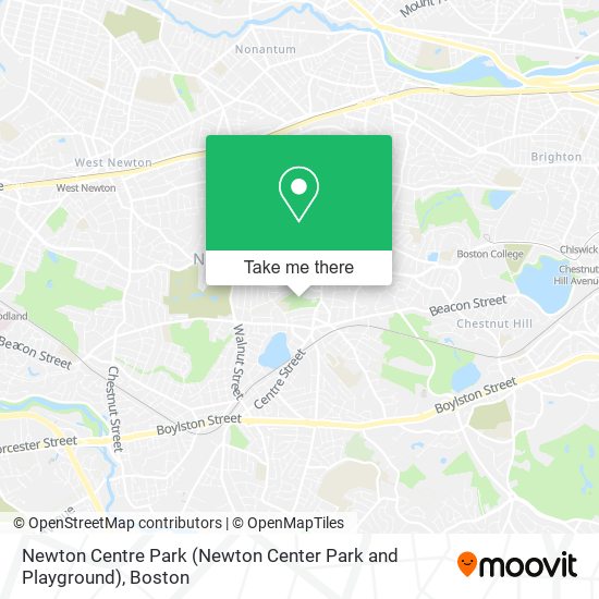 Mapa de Newton Centre Park (Newton Center Park and Playground)