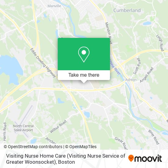 Visiting Nurse Home Care (Visiting Nurse Service of Greater Woonsocket) map