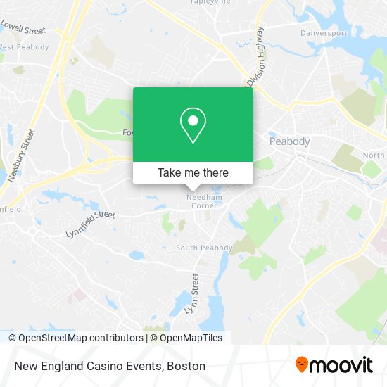 Mapa de New England Casino Events