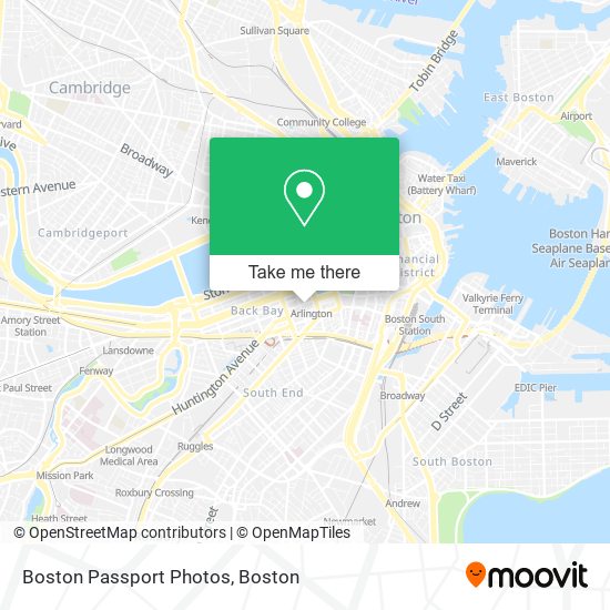 Boston Passport Photos map