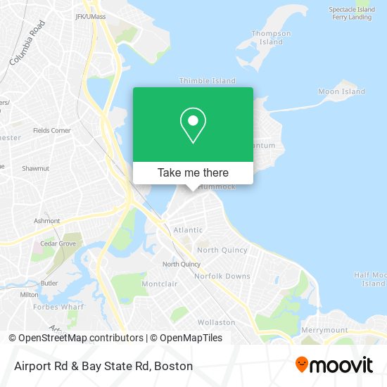 Airport Rd & Bay State Rd map