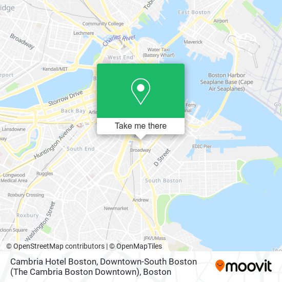 Cambria Hotel Boston, Downtown-South Boston (The Cambria Boston Downtown) map