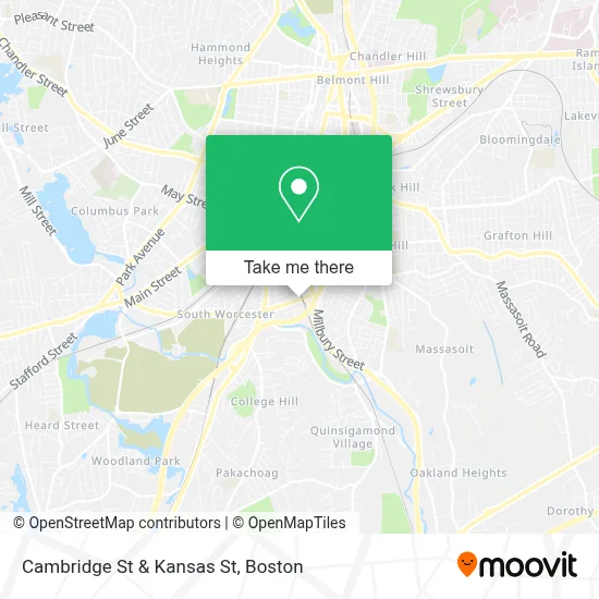 Cambridge St & Kansas St map