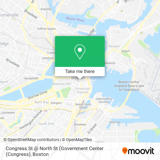 Congress St @ North St (Government Center (Congress) map