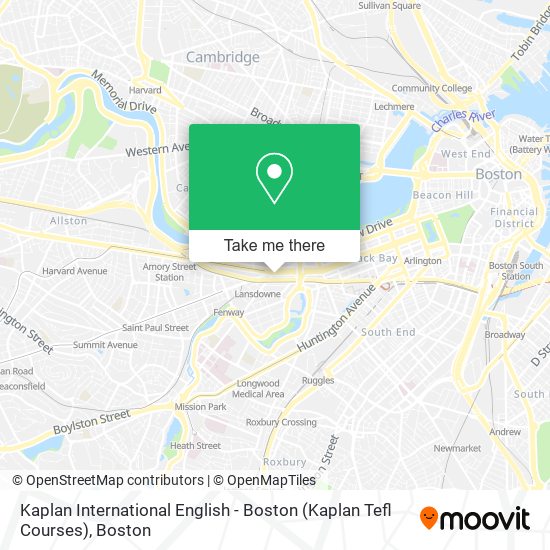 Mapa de Kaplan International English - Boston (Kaplan Tefl Courses)