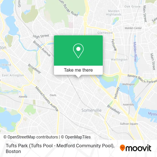 Tufts Park (Tufts Pool - Medford Community Pool) map