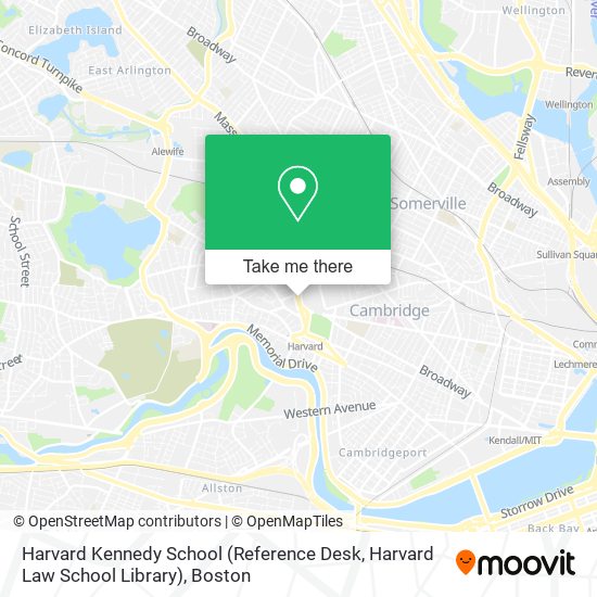 Mapa de Harvard Kennedy School (Reference Desk, Harvard Law School Library)