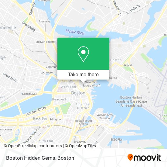 Mapa de Boston Hidden Gems