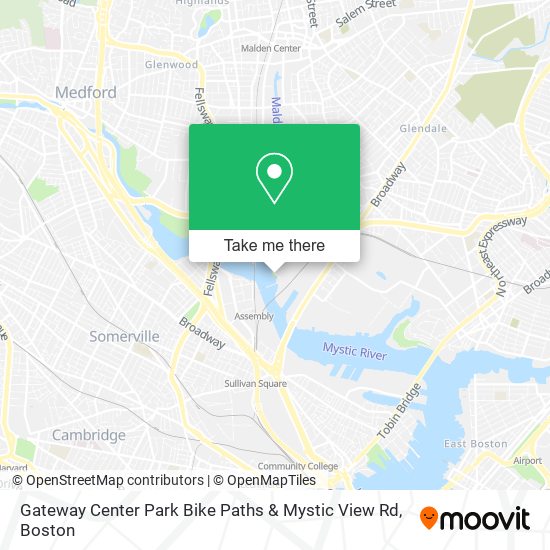 Gateway Center Park Bike Paths & Mystic View Rd map