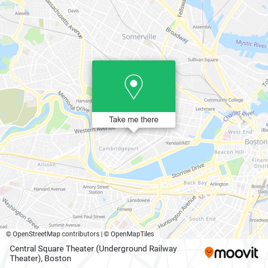 Mapa de Central Square Theater (Underground Railway Theater)