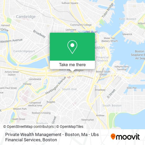 Private Wealth Management - Boston, Ma - Ubs Financial Services map