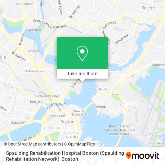 Mapa de Spaulding Rehabilitation Hospital Boston (Spaulding Rehabilitation Network)