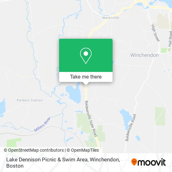Mapa de Lake Dennison Picnic & Swim Area, Winchendon