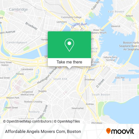 Affordable Angels Movers Com map