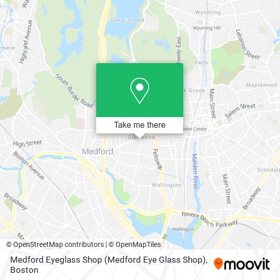 Medford Eyeglass Shop (Medford Eye Glass Shop) map