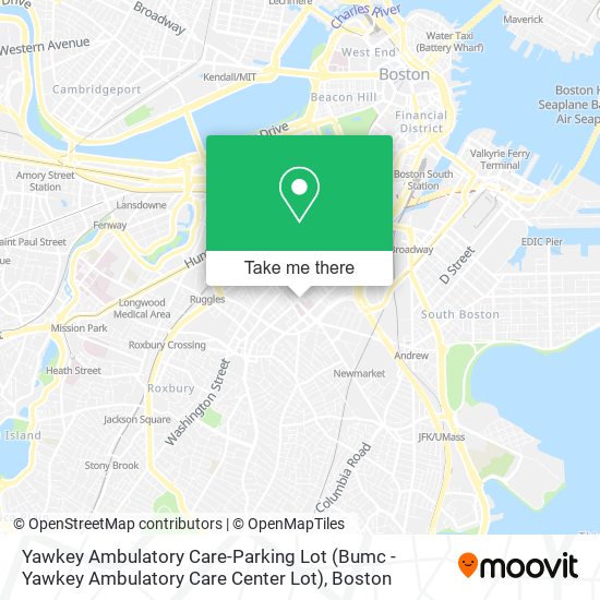 Yawkey Ambulatory Care-Parking Lot (Bumc - Yawkey Ambulatory Care Center Lot) map