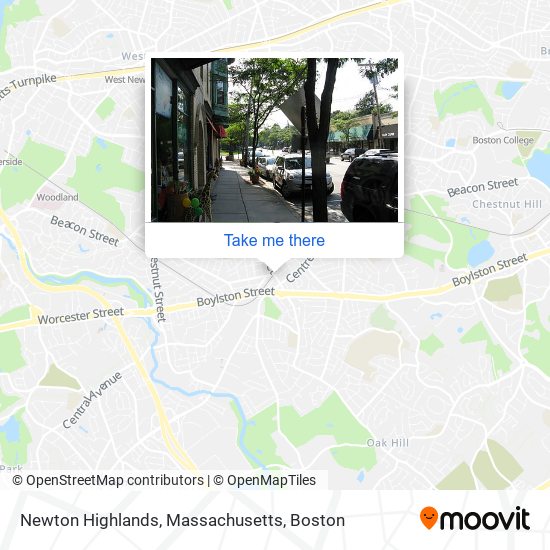 Newton Highlands, Massachusetts map