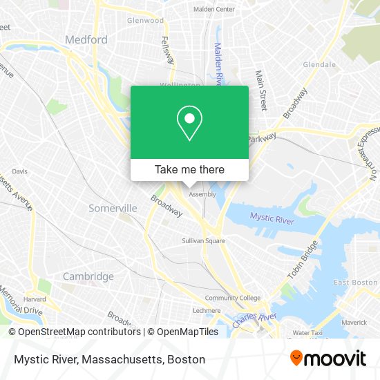 Mapa de Mystic River, Massachusetts