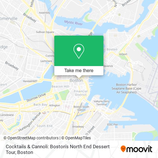 Mapa de Cocktails & Cannoli: Boston's North End Dessert Tour