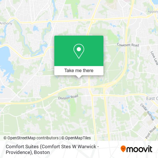 Mapa de Comfort Suites (Comfort Stes W Warwick - Providence)