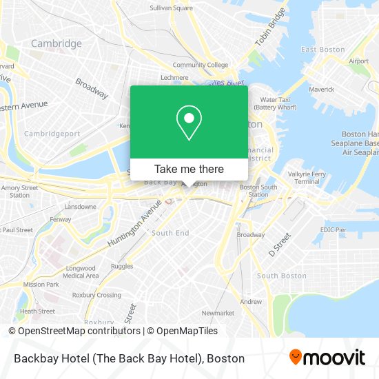 Backbay Hotel (The Back Bay Hotel) map