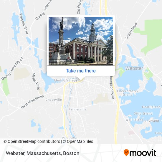 Mapa de Webster, Massachusetts