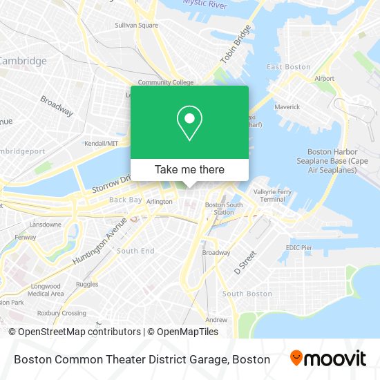 Boston Common Theater District Garage map