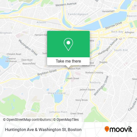Mapa de Huntington Ave & Washington St