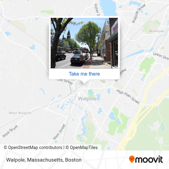 Walpole, Massachusetts map